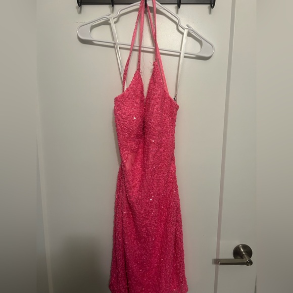 Primavera Couture Open Back Sequin Homecoming Cocktail Dress (3897) - Picture 2 of 10